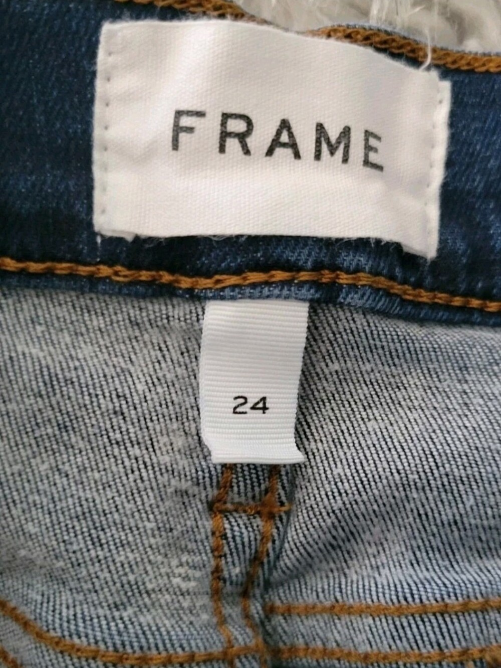 Frame Le High Straight Leg Jeans Dark Wash Ankle Stretch Mid Rise Minimalist 24 - Picture 10 of 13